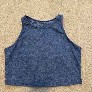 Fleo Blue Heathered Women's Crop Top